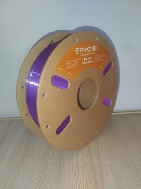 Філамент ERYONE Silk PLA Red & Purple & Green 1.75 мм (±0.03 мм), 1 кг | Для FDM/FFF 3D-друку