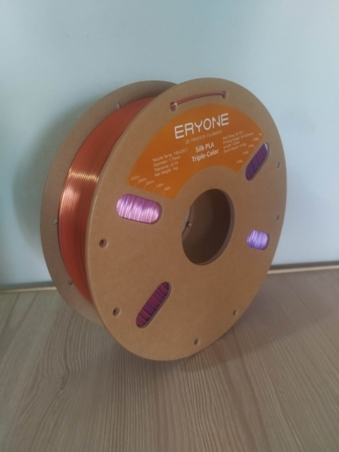 Філамент ERYONE Silk PLA Purple & Blue Green & Burnt Orange 1.75 мм (±0.03 мм), 1 кг | Для FDM/FFF 3D-друку