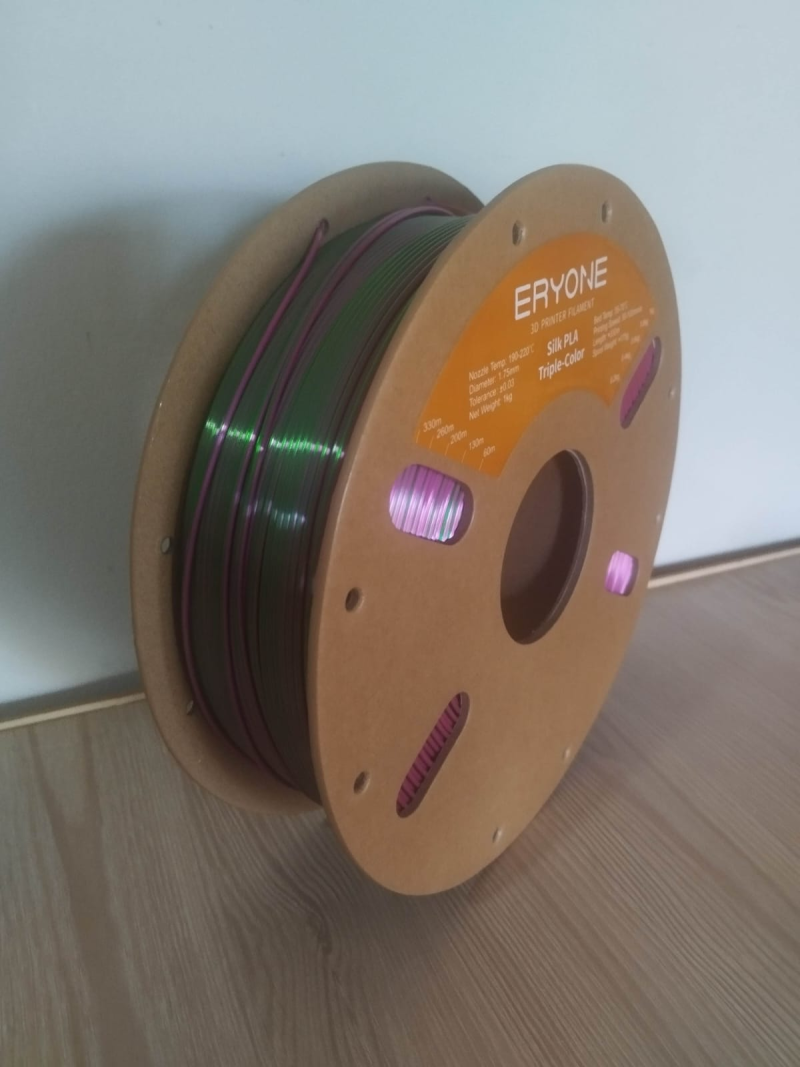 Філамент ERYONE Silk PLA Gold & Green & Purple 1.75 мм (±0.03 мм), 1 кг | Для FDM/FFF 3D-друку 2