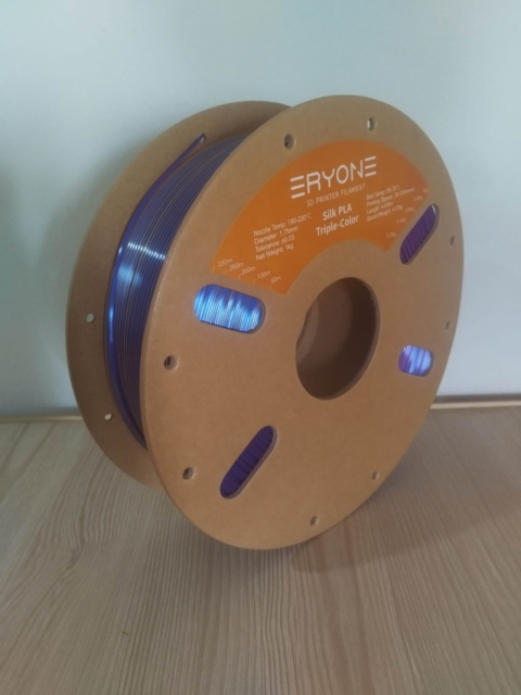 Філамент ERYONE Silk PLA Gold & Blue & Purple 1.75 мм (±0.03 мм), 1 кг | Для FDM/FFF 3D-друку
