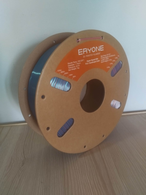 Філамент ERYONE Silk PLA Cold Fire Night 1.75 мм (±0.03 мм), 1 кг | Для FDM/FFF 3D-друку