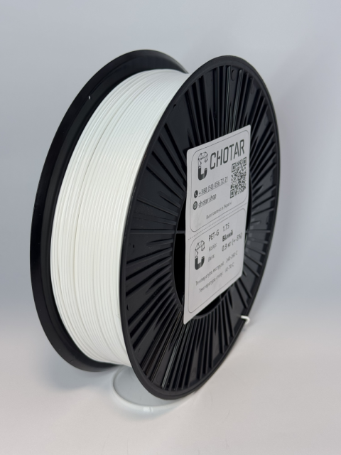 Філамент PETG Білий 1.75 мм, 900 г | Матеріал для FDM 3D-друку